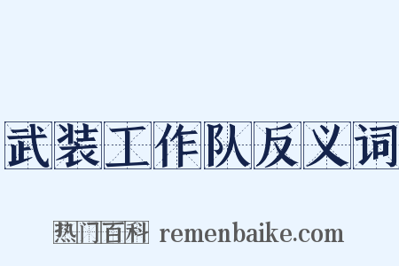 武装工作队反义词是什么意思的图片
